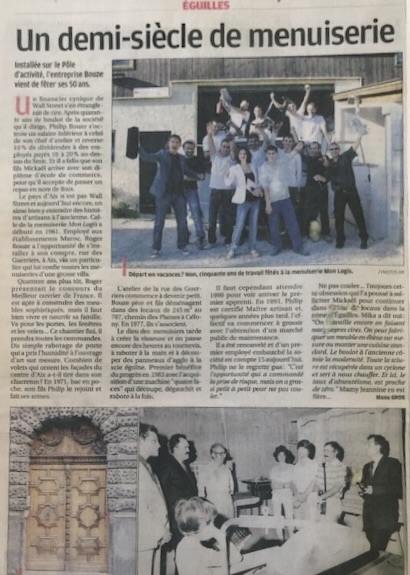 Article journal Menuiserie Bouze